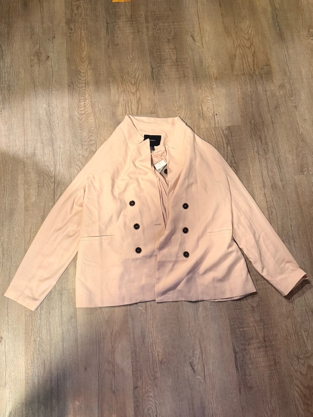 Forever 21 Double-Breasted Light Pink Blazer